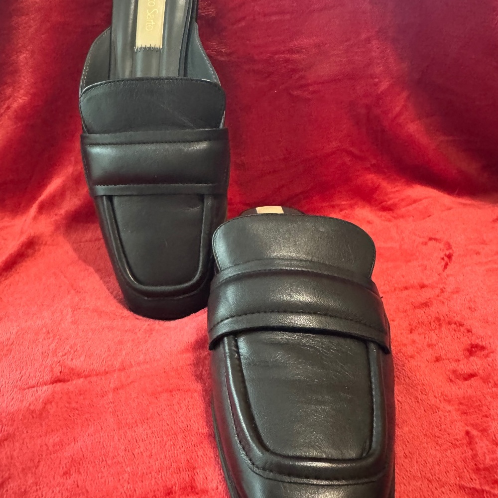 Franco Sarto Black Duval Mules